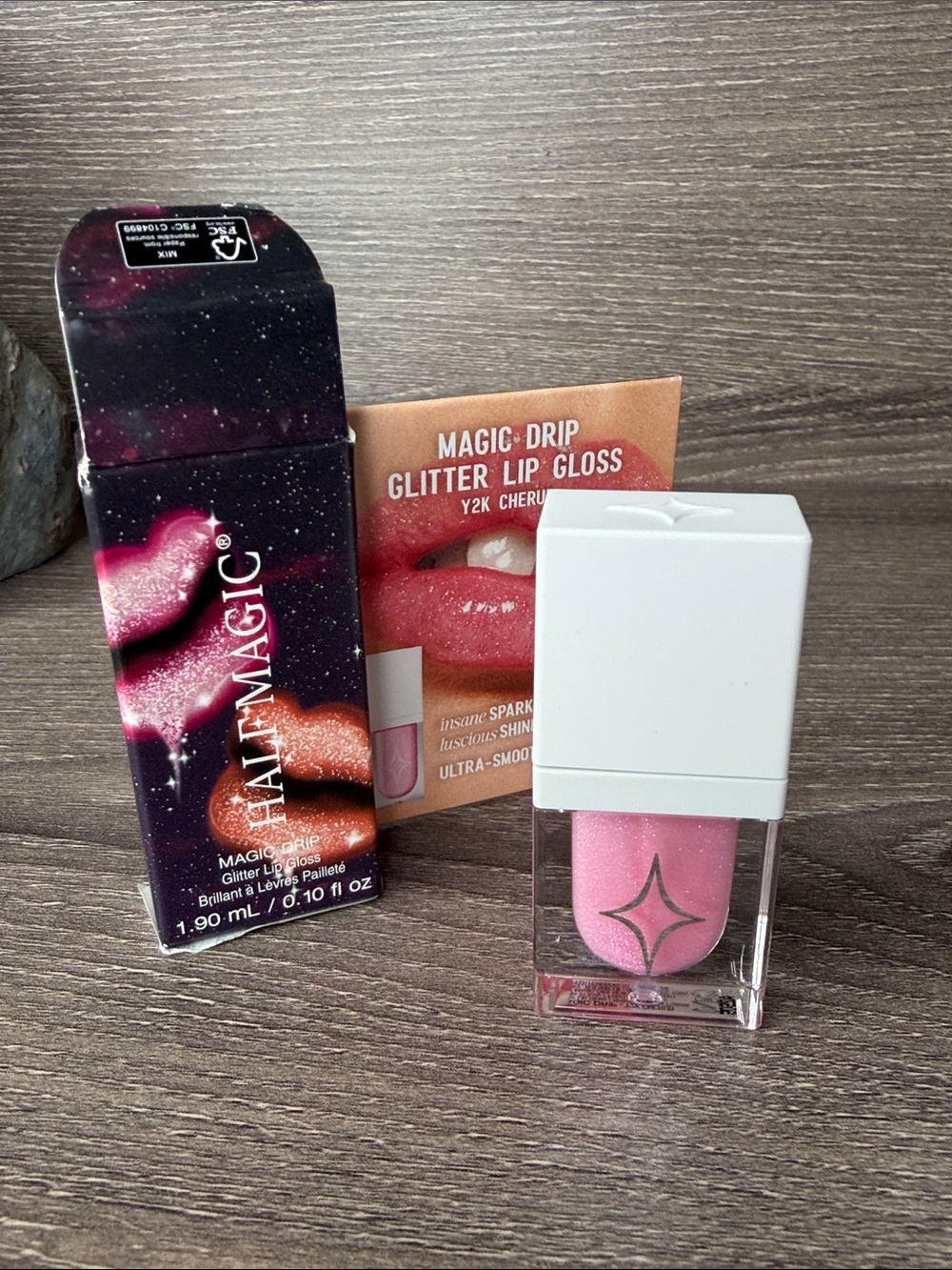 ❤️$8 NWT Half Magic - Magic Drip Glitter Lip Gloss in Y2K Cherub 1.9ml